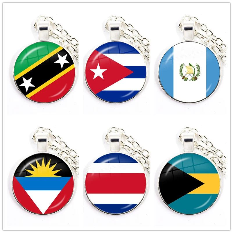 Guatemala,Bahamas,Cuba,Costa Rica,The Federation of Saint Kitts and Nevis,Antigua and Barbuda National Flag Glass Dome Necklace
Guatemala,Bahamas,Cuba,Costa Rica,The Federation of Saint Kitts and Nevis,Antigua and Barbuda National Flag Glass Dome Necklace