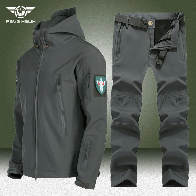 Waterproof Tactical Sets Men Winter Soft Shell Fleece Jacket + Pants 2 Piece Outdoor Military Shark Skin Windproof Combat Suits
Waterproof Tactical Sets Men Winter Soft Shell Fleece Jacket + Pants 2 Piece Outdoor Military Shark Skin Windproof Combat Suits