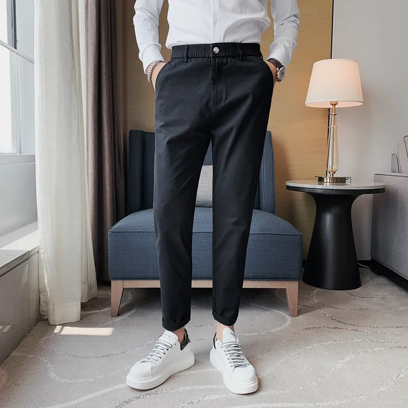 2021 Autumn Men's Casual Pants Cotton Slim Business Office Social Trousers fashion Elastic Waist Streetwear Men Clothing
2021 Autumn Men's Casual Pants Cotton Slim Business Office Social Trousers fashion Elastic Waist Streetwear Men Clothing