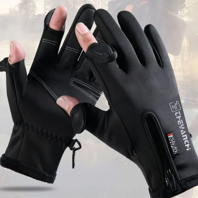 Winter Fishing Gloves 2 Finger Flip Waterproof Windproof Photograph Women Men Gloves Velvet Warm Protection Fish Angling Gloves
Winter Fishing Gloves 2 Finger Flip Waterproof Windproof Photograph Women Men Gloves Velvet Warm Protection Fish Angling Gloves