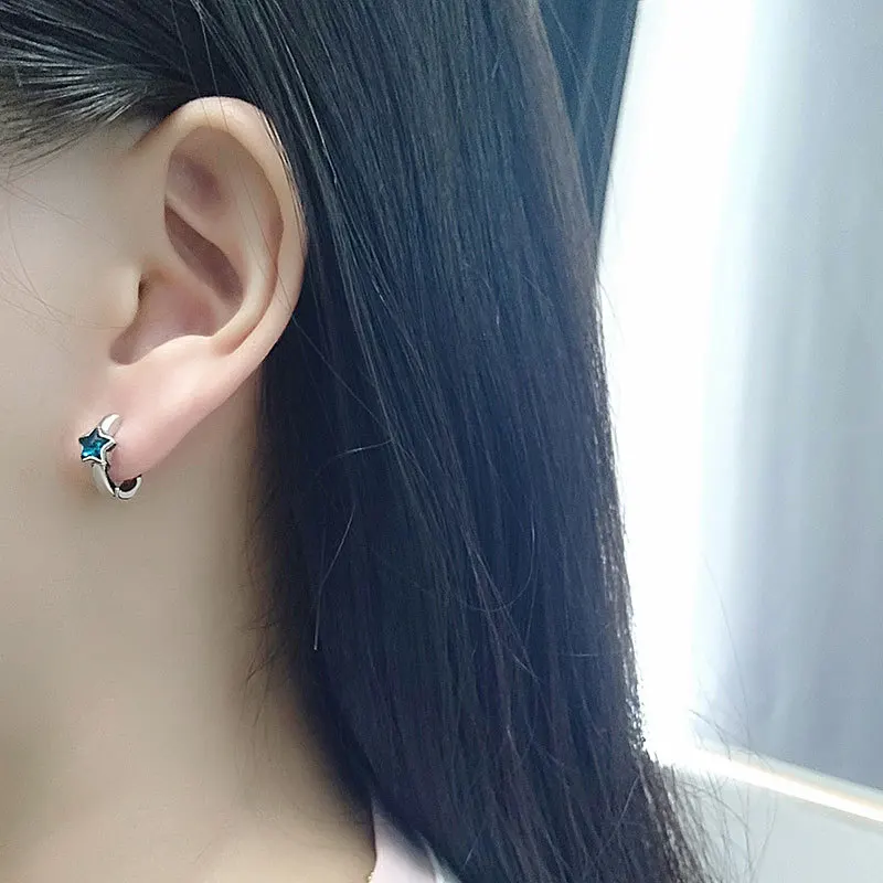 PANJBJ Silver Color Crystal Star Earring for Women Girl Blue Dainty Adjustable Jewelry Birthday Gift Dropshipping
PANJBJ Silver Color Crystal Star Earring for Women Girl Blue Dainty Adjustable Jewelry Birthday Gift Dropshipping
