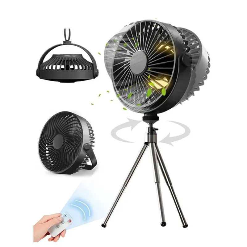 Portable Rechargeable Tripod Fan with Led Light Powered Fan Remote Adjustable Height 360° Rotation Handheld Mini Fan Tent Travel
Portable Rechargeable Tripod Fan with Led Light Powered Fan Remote Adjustable Height 360° Rotation Handheld Mini Fan Tent Travel