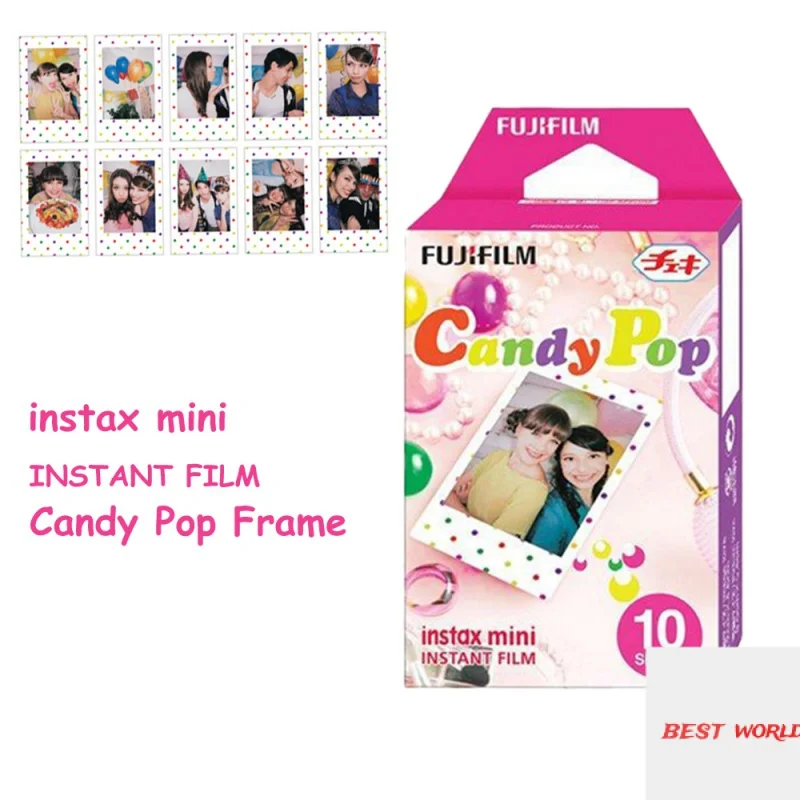 Genuine Fujifilm Instax Mini 8 Film Candy Pop 10 Sheets For Fujifilm Fuji Instax Mini 8 70 25 50s 90 Camera Share SP-1 SP-2
Genuine Fujifilm Instax Mini 8 Film Candy Pop 10 Sheets For Fujifilm Fuji Instax Mini 8 70 25 50s 90 Camera Share SP-1 SP-2