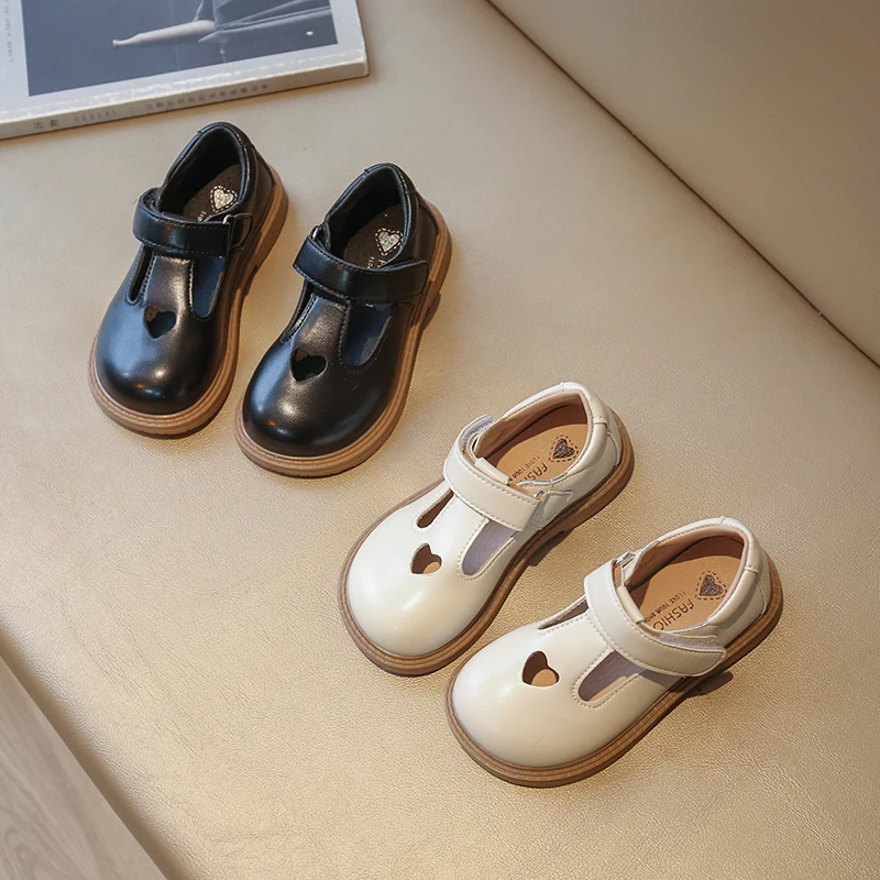 Shoes Girl's Mary Plain Shape School 21-35 Leather Children Chic Heart Kids Shoes Black Design Hollow Out T-strap Janes Beige
Shoes Girl's Mary Plain Shape School 21-35 Leather Children Chic Heart Kids Shoes Black Design Hollow Out T-strap Janes Beige