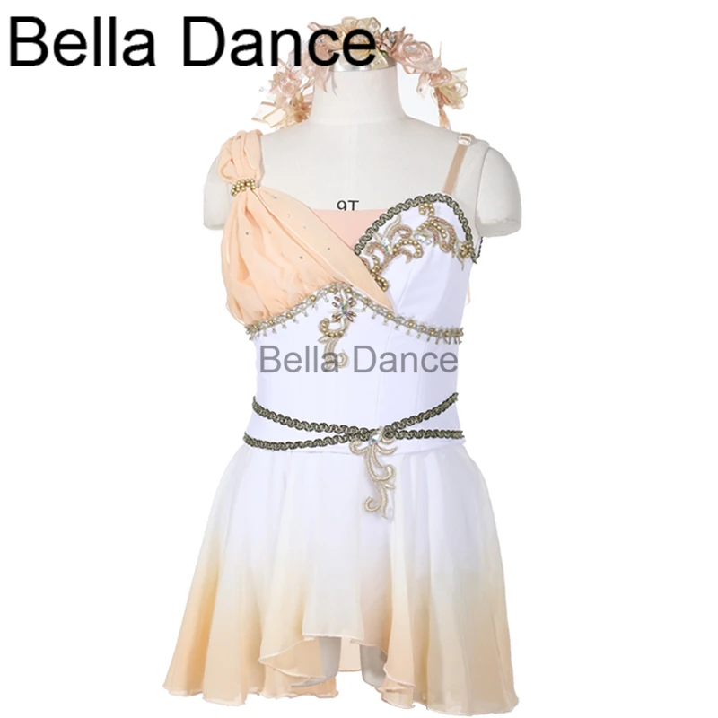 

Chiffon Girl Orange Ballet Tutu Dress Ballerina Costume Custom Made Cupid Variation BT4154