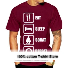 Eat Sleep Squat Slav Eastern Europe Meme MenT Shirt Summer Style Men T Shirt Top Tee