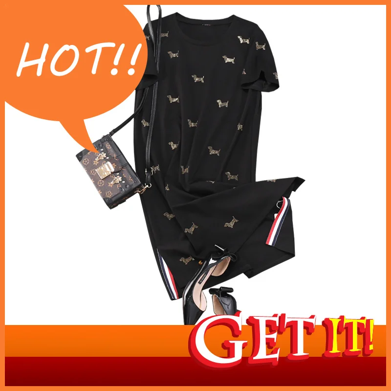 Woman Dresses 2023 For Women Dress 4XL Diamonds Knee-length Women Clothes O-neck Dress Black Summer Clothes For Women
Woman Dresses 2023 For Women Dress 4XL Diamonds Knee-length Women Clothes O-neck Dress Black Summer Clothes For Women