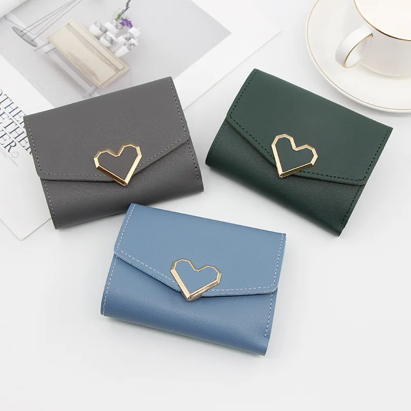 Simple Women's Wallet New Metal Love Coin Purse Short Fashion Personality Multi Functional Universal Card Holder Storage Bag
Simple Women's Wallet New Metal Love Coin Purse Short Fashion Personality Multi Functional Universal Card Holder Storage Bag