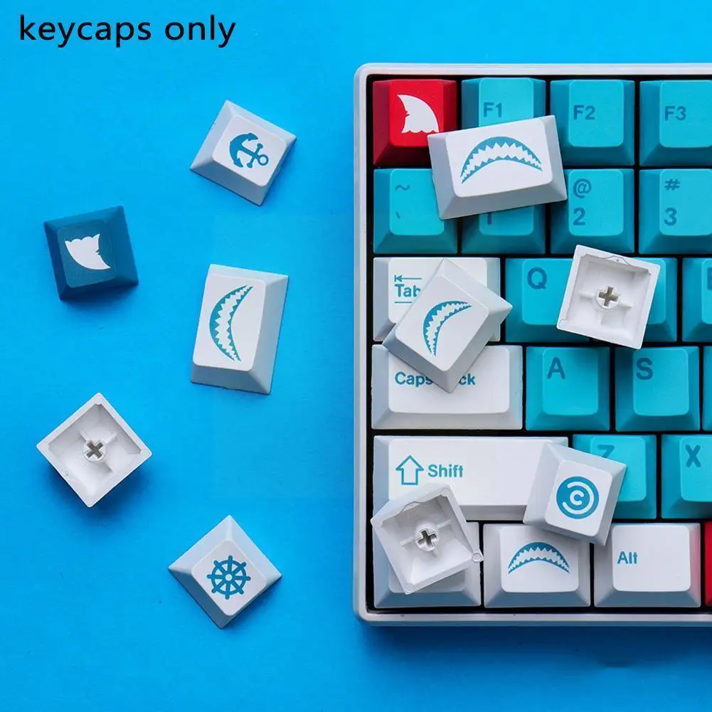 For Gmk Shark Bait Shark 142- Pbt Sublimation Red Blue White For Height Adaptation Mechanical Board G8t5
For Gmk Shark Bait Shark 142- Pbt Sublimation Red Blue White For Height Adaptation Mechanical Board G8t5