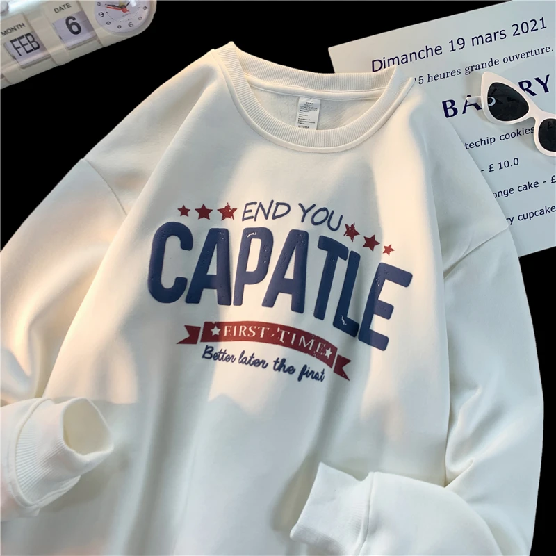 Осенний хлопковый пуловер Hybskr, свитшоты оверсайз, мужские топы свободного кроя с круглым вырезом и длинным рукавом, свитшот с надписью для мужчин, 2023
Осенний хлопковый пуловер Hybskr, свитшоты оверсайз, мужские топы свободного кроя с круглым вырезом и длинным рукавом, свитшот с надписью для мужчин, 2023