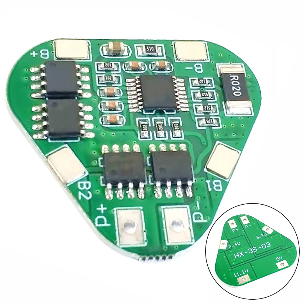 3S 12V 18650 Lithium Battery Protection Board 11.1V 12.6V Overcharge Over-discharge Protect 8A 3 Cell Pack Li-ion BMS PCM PCB
3S 12V 18650 Lithium Battery Protection Board 11.1V 12.6V Overcharge Over-discharge Protect 8A 3 Cell Pack Li-ion BMS PCM PCB