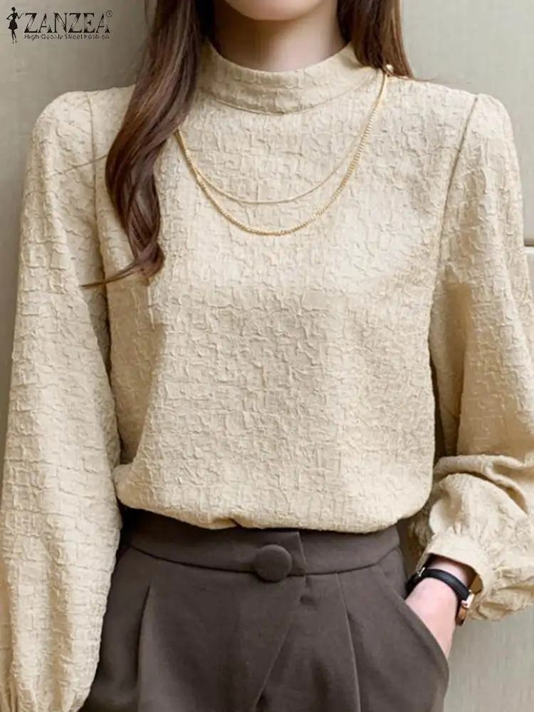 ZANZEA Elegant Women Blouse Shirts 2022 Spring Autumn OL Top Tunic Casual Solid Puff Sleeve Blusa Oversized Stand Collar Chemise
ZANZEA Elegant Women Blouse Shirts 2022 Spring Autumn OL Top Tunic Casual Solid Puff Sleeve Blusa Oversized Stand Collar Chemise