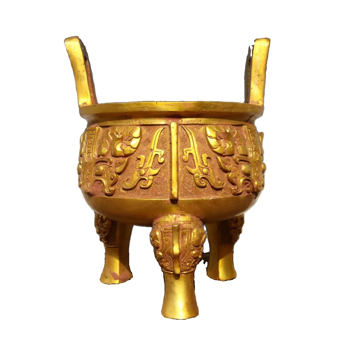 MOZART Bronze Gilt Inscription Yuan Ding 23Cm High Chinese Traditional Style Antiques Fine Art Gifts Crafts
MOZART Bronze Gilt Inscription Yuan Ding 23Cm High Chinese Traditional Style Antiques Fine Art Gifts Crafts