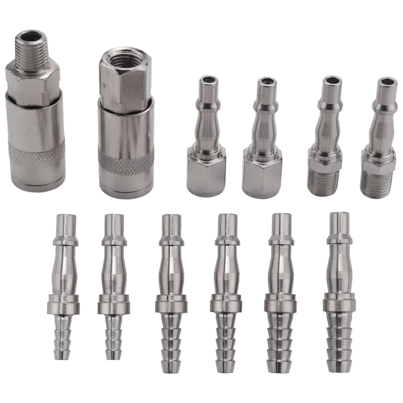 12Pcs British Compressed Air Connectors 1/4 Inch BSP Quick Connector Coupling Plug For Hose Compressor Fittings
12Pcs British Compressed Air Connectors 1/4 Inch BSP Quick Connector Coupling Plug For Hose Compressor Fittings