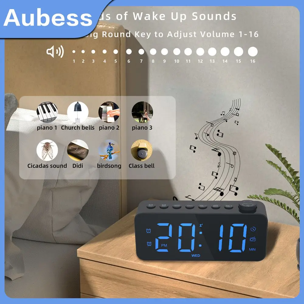 Built-in Fm Radio Clock Adjustable Brightness Alarm Clock Date Display High-brightness Led Light Source Led Alarm Clock 
Built-in Fm Radio Clock Adjustable Brightness Alarm Clock Date Display High-brightness Led Light Source Led Alarm Clock