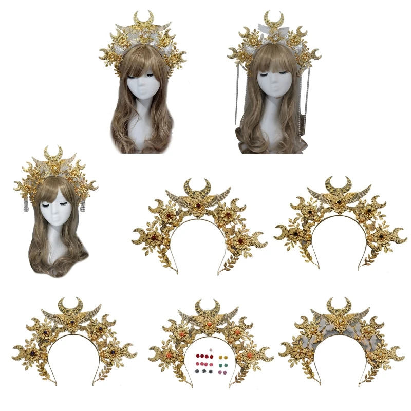 E9LC Women Cosplay Headband DIY Material Halloween Hair Holder with Angel Halo Design
E9LC Women Cosplay Headband DIY Material Halloween Hair Holder with Angel Halo Design