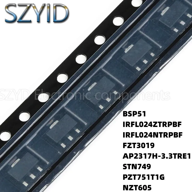 100PCS SOT223 BSP51 IRFL024ZTRPBF IRFL024NTRPBF FZT3019 AP2317H-3.3TRE1 STN749 PZT751T1G NZT605
100PCS SOT223 BSP51 IRFL024ZTRPBF IRFL024NTRPBF FZT3019 AP2317H-3.3TRE1 STN749 PZT751T1G NZT605