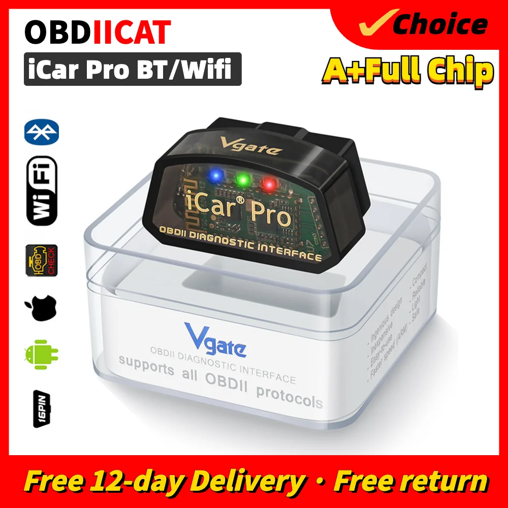 

100pcs Best Pric Vgate iCar Pro elm327 Auto Scanner V2.2 OBD 2 OBD2 Car diagnostic-Tools ELM 327 WIFI Bluetooth 4.0