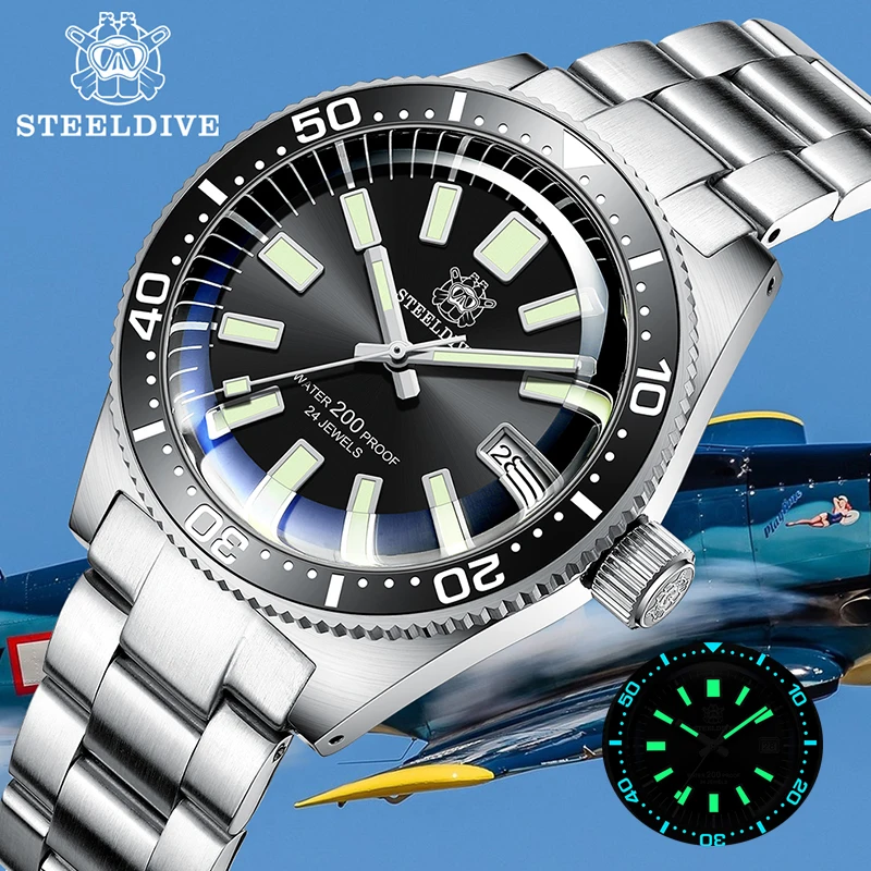 Мужские электронные часы STEELDIVE, Мужские автоматические часы с автоподзаводом, механические наручные часы, Водонепроницаемость 200 м, фотоэле...
Мужские электронные часы STEELDIVE, Мужские автоматические часы с автоподзаводом, механические наручные часы, Водонепроницаемость 200 м, фотоэле...