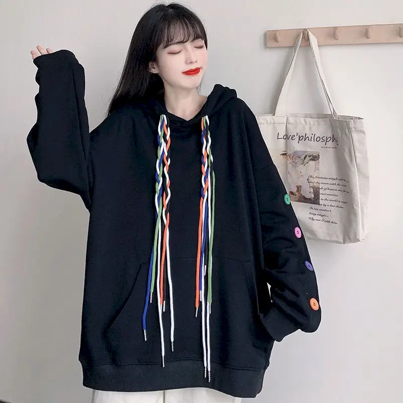 Новинка 2022, женские толстовки на весну и осень, модная универсальная свободная дизайнерская нишевая куртка большого размера, женские худи в... 
Новинка 2022, женские толстовки на весну и осень, модная универсальная свободная дизайнерская нишевая куртка большого размера, женские худи в...