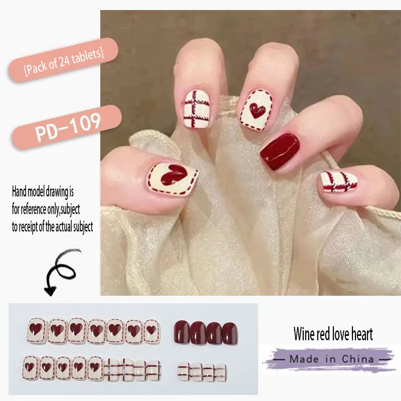 24Pcs/Box False Nails Press on Short Reusable with Designs Set Naughty French Frosted Cream Blush Siver Pwder Nails Tips Art
24Pcs/Box False Nails Press on Short Reusable with Designs Set Naughty French Frosted Cream Blush Siver Pwder Nails Tips Art