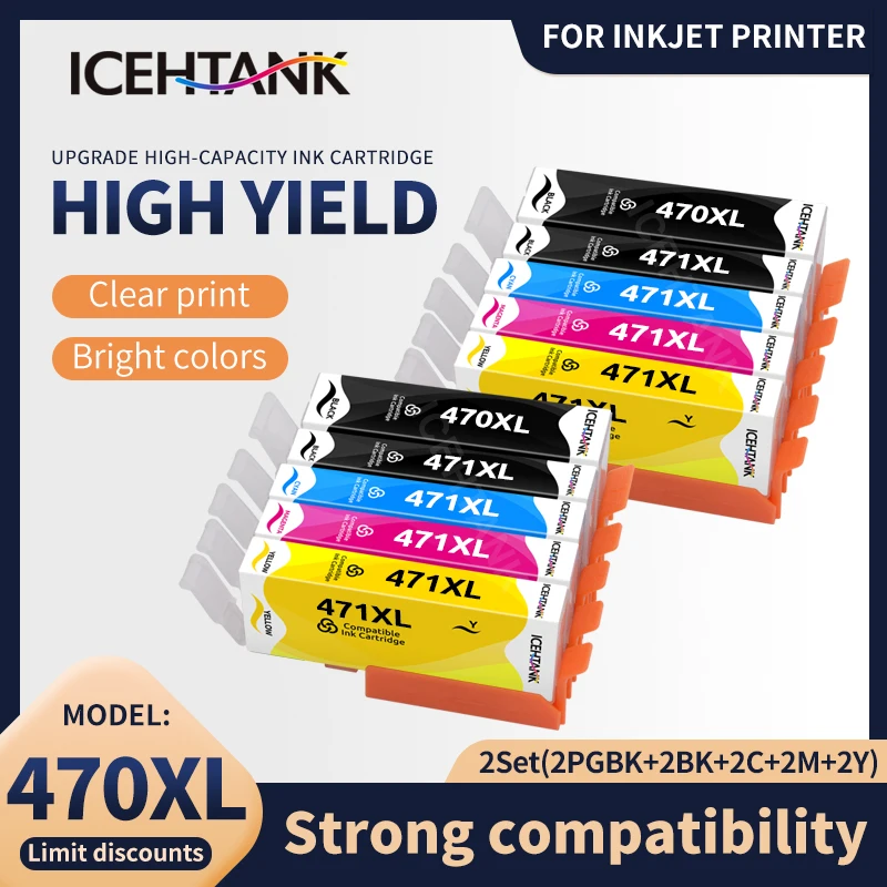 Icehtank 10x PGI 470XL CLI 471XL PGI-470 совместимый чернильный картридж для Canon PIXMA MG5740 MG6840 MG7740 TS5040 TS6040
Icehtank 10x PGI 470XL CLI 471XL PGI-470 совместимый чернильный картридж для Canon PIXMA MG5740 MG6840 MG7740 TS5040 TS6040