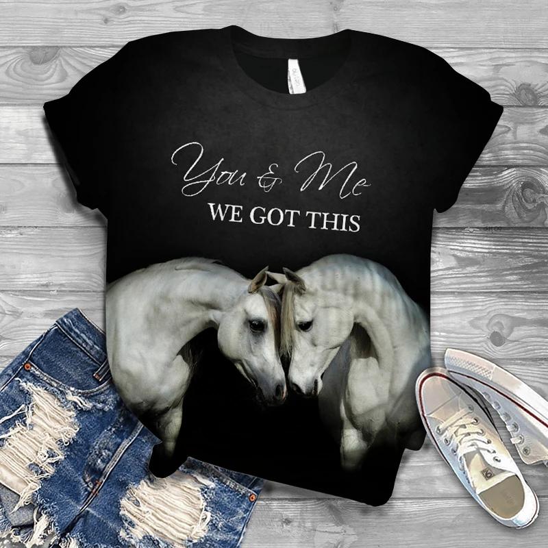 Женская футболка с коротким рукавом и принтом животного, свободного покроя
Женская футболка с коротким рукавом и принтом животного, свободного покроя