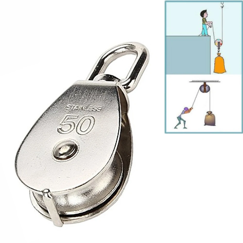 M50 Stainless Steel Single Wheel Swivel Pulley Block 400kg Load Lift Pulleys Lifting Wire Rope Pulley Block Hoist Transporter
M50 Stainless Steel Single Wheel Swivel Pulley Block 400kg Load Lift Pulleys Lifting Wire Rope Pulley Block Hoist Transporter