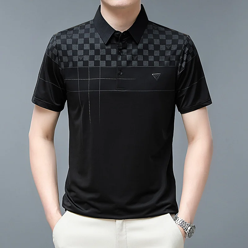 #6057 Office Polo Shirt Men Turn-down Collar Buttons Slim Printed Business Polo Shirt Male Short Sleeve Middle-aged Dad Summer
#6057 Office Polo Shirt Men Turn-down Collar Buttons Slim Printed Business Polo Shirt Male Short Sleeve Middle-aged Dad Summer