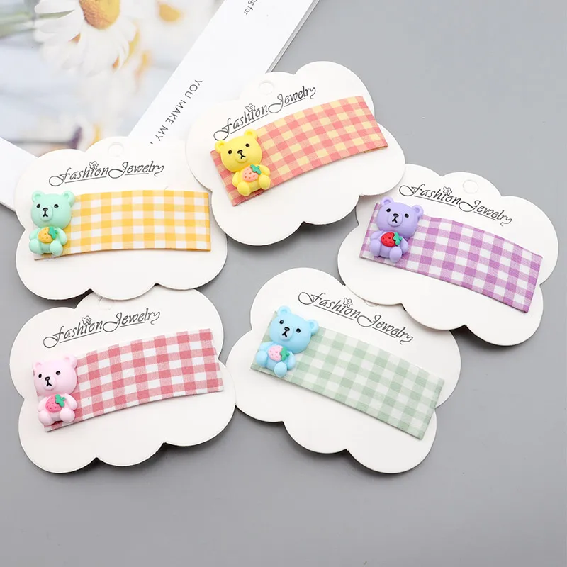 Korean Fashion Plaid Bear Hair Pin Women'S Hair Accessories Bb Clip Women Hair Clips Tiara Cute Light Color Headdress
Korean Fashion Plaid Bear Hair Pin Women'S Hair Accessories Bb Clip Women Hair Clips Tiara Cute Light Color Headdress