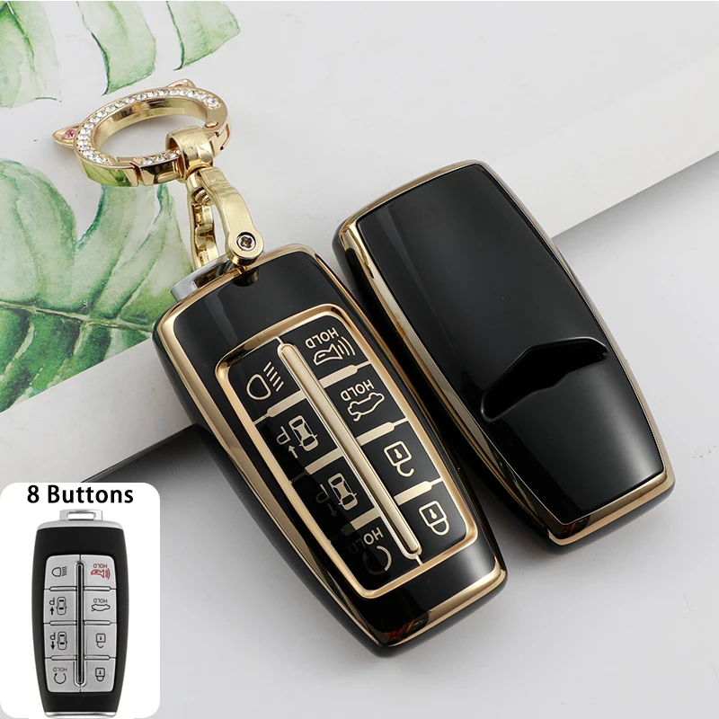 TPU Car Key Case Cover Holder For Hyundai Genesis GV70 GV80 GV90 2020 2021 2022 Key Shell Ring Protective Accessories
TPU Car Key Case Cover Holder For Hyundai Genesis GV70 GV80 GV90 2020 2021 2022 Key Shell Ring Protective Accessories