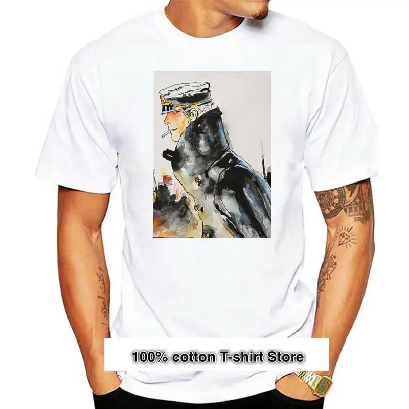 Camiseta estampada de algodón para hombre, camisa de manga corta con cuello redondo, Corto Maltés para mujer
Camiseta estampada de algodón para hombre, camisa de manga corta con cuello redondo, Corto Maltés para mujer