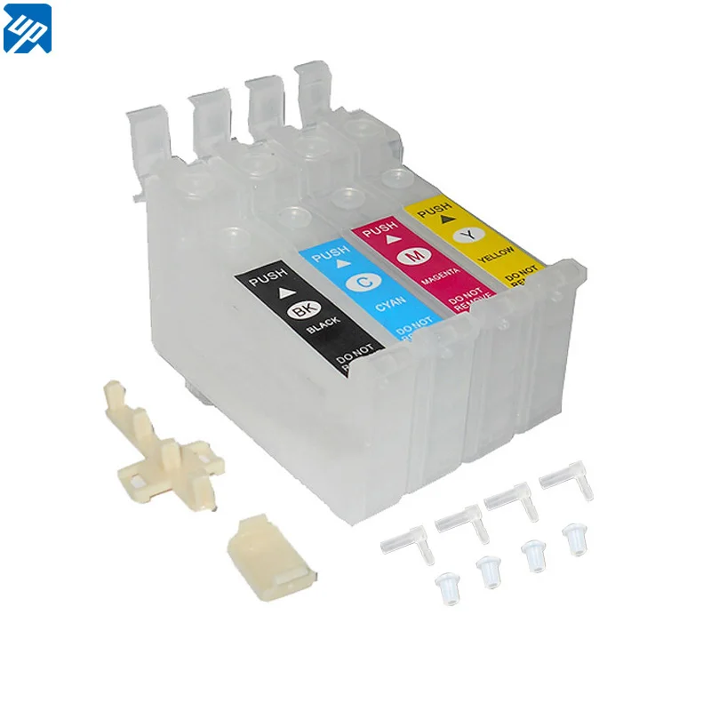 Фото 4pcs Empty CISS Cartridges for epson WF-2010 WF-2510 WF-2520 WF-2530 WF-2540 WF-2750 WF-2760 WF-2650 WF-2660 ink cartridge - купить по