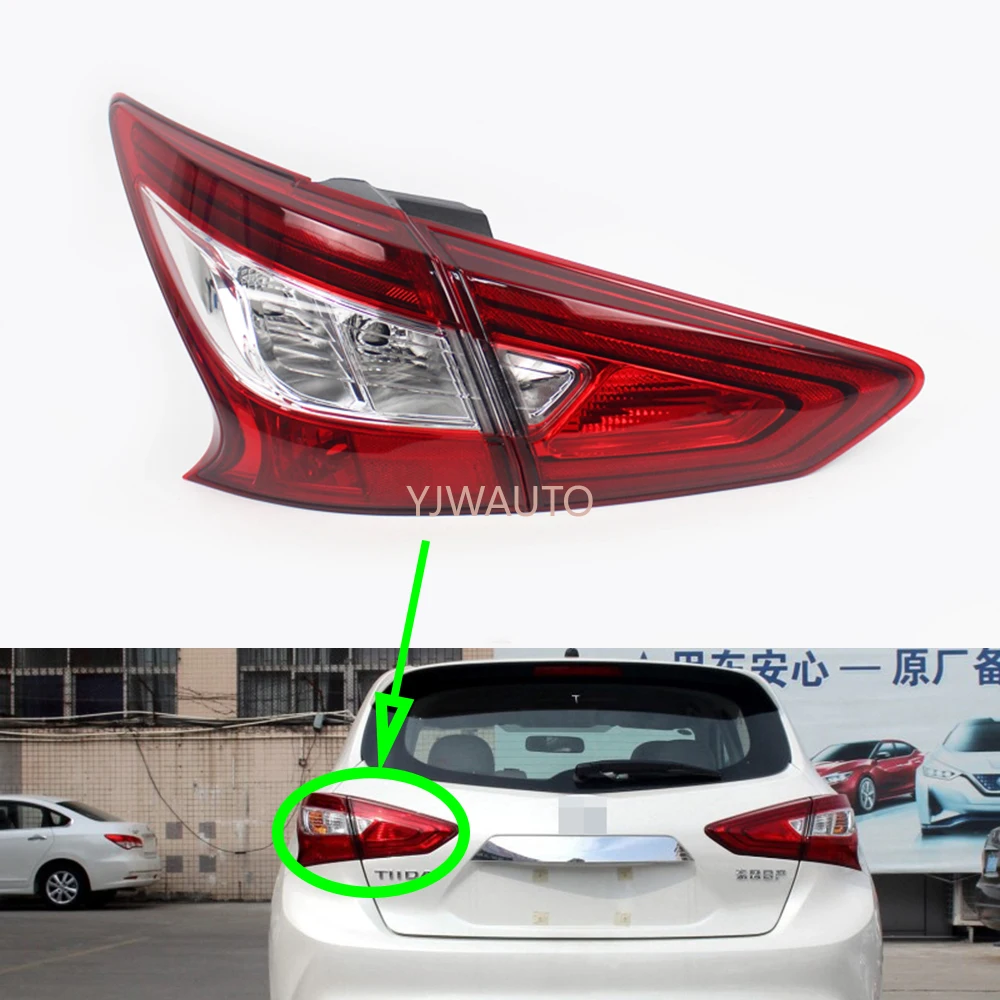 Задний фонарь для Nissan Tiida 2015, 2016, 2017, 2018, 2019, задний фонарь, поворотный сигнал, стоп-сигнал Предупреждение светильник онарь на бампер 
Задний фонарь для Nissan Tiida 2015, 2016, 2017, 2018, 2019, задний фонарь, поворотный сигнал, стоп-сигнал Предупреждение светильник онарь на бампер