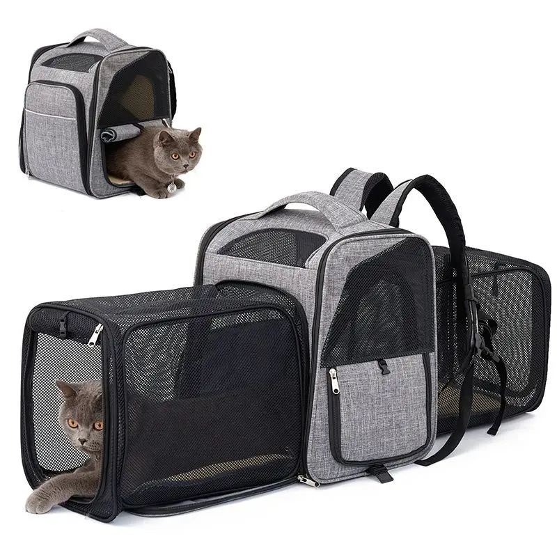 Pet Cat Bag Carriers Large Cat Bag Wholesale Large Capacity Double Expandable Pet Backpack Oxford Cloth Expandable
Pet Cat Bag Carriers Large Cat Bag Wholesale Large Capacity Double Expandable Pet Backpack Oxford Cloth Expandable