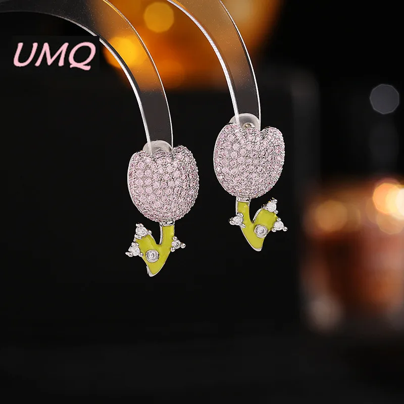 Cute Tulip Pink AAA Cubic Zirconia Earrings Studs for Women Hypoallergenic S925 Silver Needle Luxury Diamond Jewelry Pary Gift
Cute Tulip Pink AAA Cubic Zirconia Earrings Studs for Women Hypoallergenic S925 Silver Needle Luxury Diamond Jewelry Pary Gift