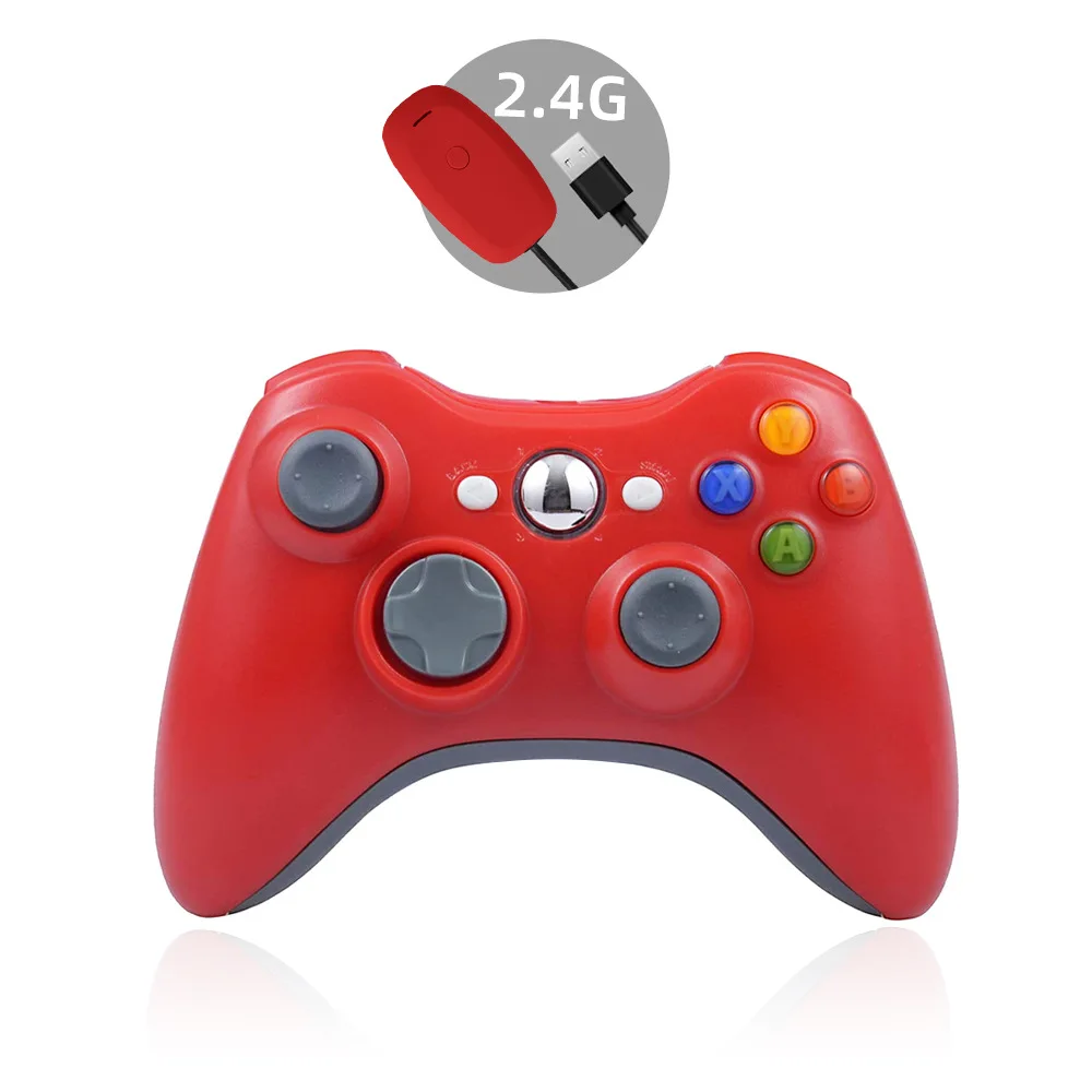 XBOX360 wireless gamepad with 2.4G receiver PC computer XBOX360 handle 2.4G gamepad
XBOX360 wireless gamepad with 2.4G receiver PC computer XBOX360 handle 2.4G gamepad