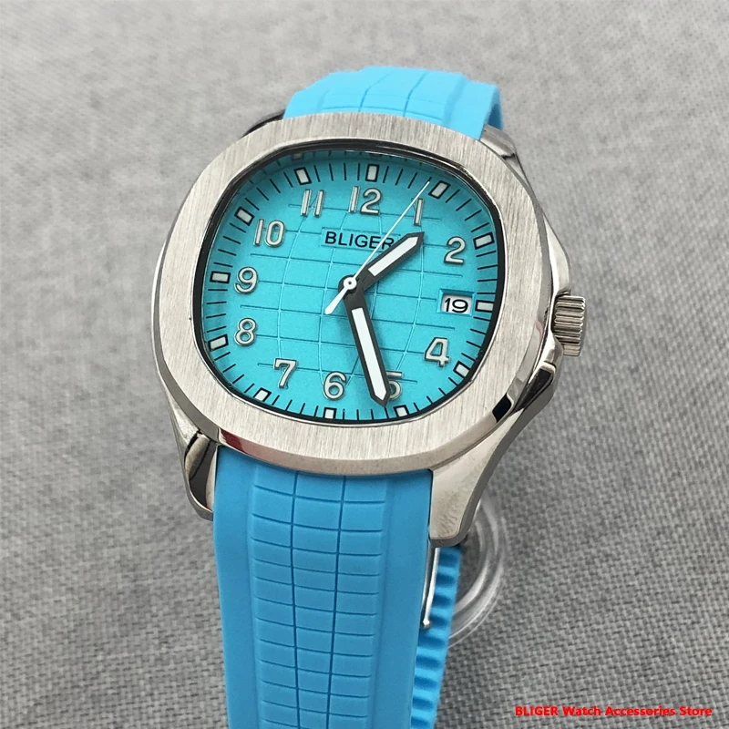 Bliger New 40mm Square Mechanical Automatic Men's Watch Blue Dial Sapphire Glass NH35 Movement Sapphire Glass Rubber Strap 
Bliger New 40mm Square Mechanical Automatic Men's Watch Blue Dial Sapphire Glass NH35 Movement Sapphire Glass Rubber Strap