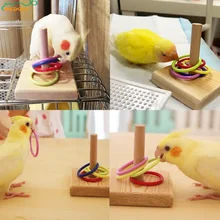 Stacking Ring Toys Intelligence Blocks For Parakeets Love Birds Training Chew Bite For PLAY Puzzle Toy Pet Products