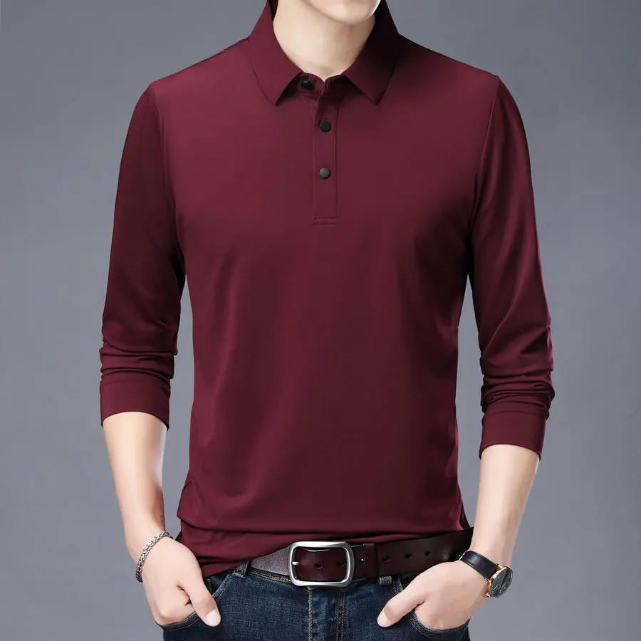 2022 Autumn Men Casual Cosy Polo Shirts Blue Wine Red Dark Green Black Pink White Long Sleeve Turn Down Collar Plain Colour Tops
2022 Autumn Men Casual Cosy Polo Shirts Blue Wine Red Dark Green Black Pink White Long Sleeve Turn Down Collar Plain Colour Tops