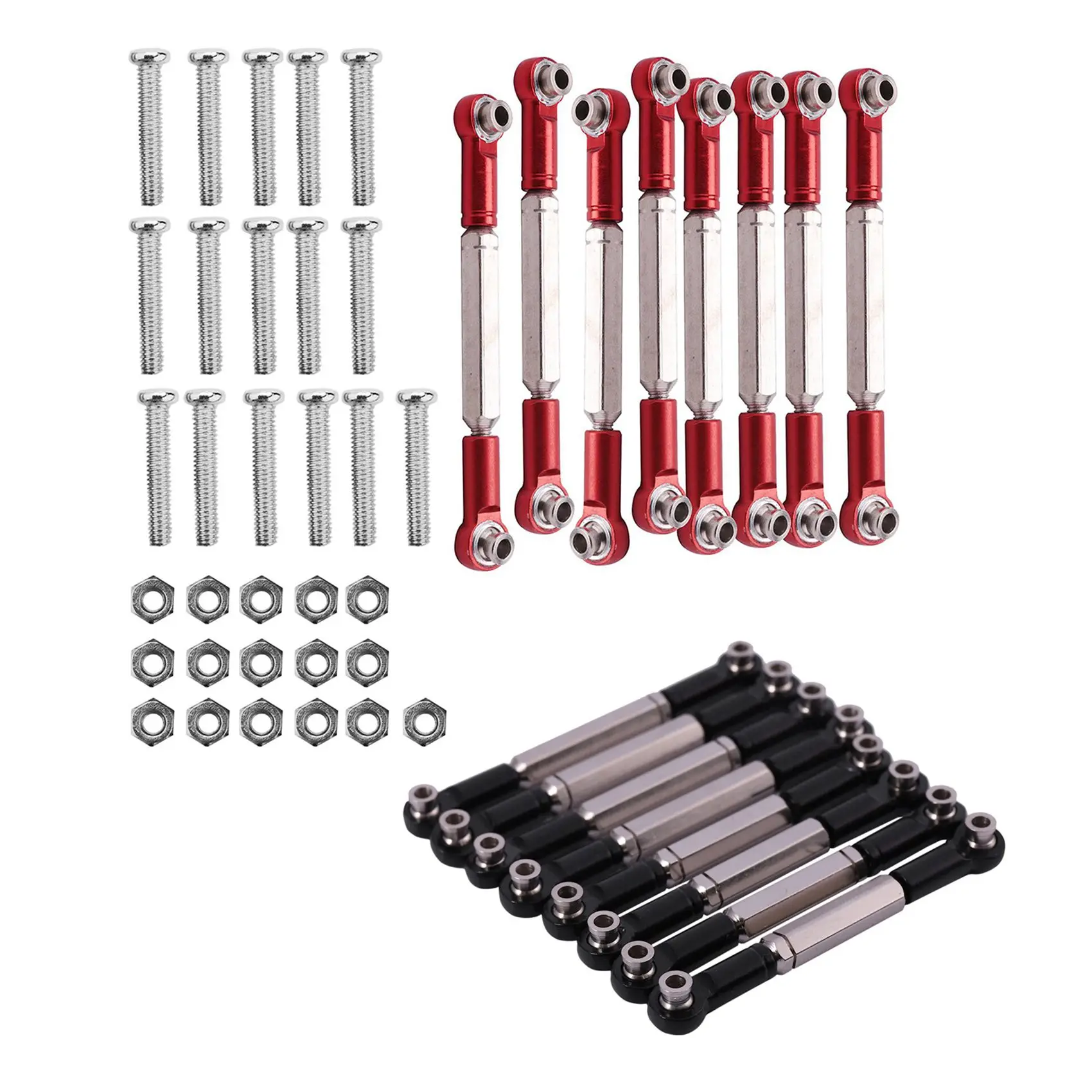 2Set For Metal Tie Rod For WPL 1:16 Henglong Truck Crawler Update Parts,Black & Red 
2Set For Metal Tie Rod For WPL 1:16 Henglong Truck Crawler Update Parts,Black & Red