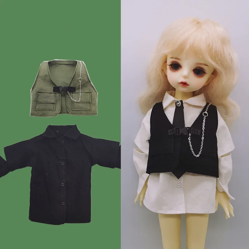 BJD doll shirt clothes for 1/6 BJD YOSD doll fashion work clothes shirt+vest doll clothing accessories
BJD doll shirt clothes for 1/6 BJD YOSD doll fashion work clothes shirt+vest doll clothing accessories