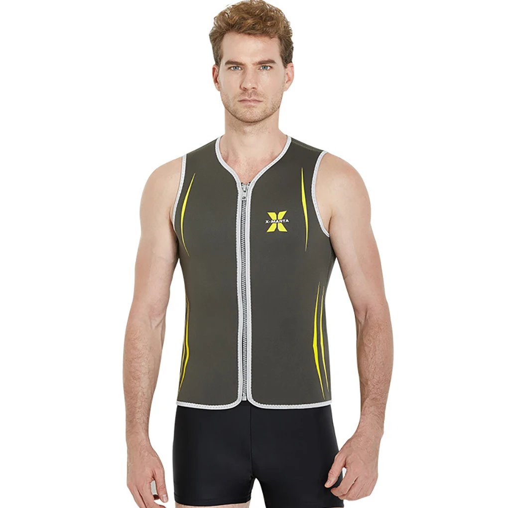 Wetsuits 3MM Sleeveless Neoprene Men Swimming Vest Wetsuit Tops with Front Zipper Jumpsuit Swimwear Military green XL
Wetsuits 3MM Sleeveless Neoprene Men Swimming Vest Wetsuit Tops with Front Zipper Jumpsuit Swimwear Military green XL