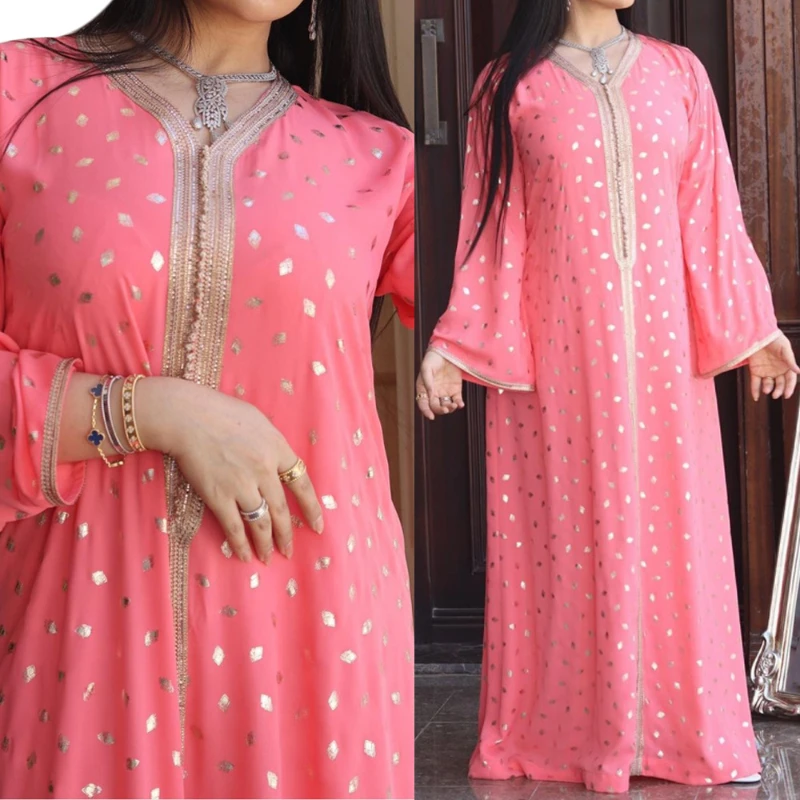 Women's Dress Spring and Autumn Fashion Dress with Prints Robe Women's Casual Long Sleeve V-neck Loose Arab Dress
Women's Dress Spring and Autumn Fashion Dress with Prints Robe Women's Casual Long Sleeve V-neck Loose Arab Dress