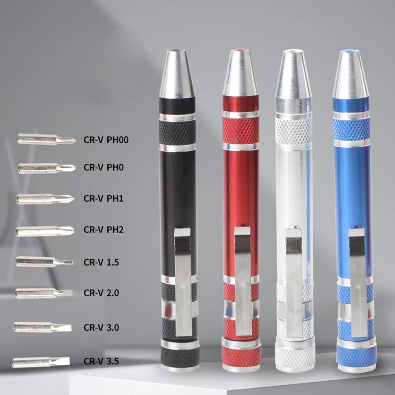 Multifunctional 8 in 1 Screwdriver Pen Shape Magnetic Screwdriver Slotted for Cross Easy change Screwdriver Bits Mini Ga
Multifunctional 8 in 1 Screwdriver Pen Shape Magnetic Screwdriver Slotted for Cross Easy change Screwdriver Bits Mini Ga