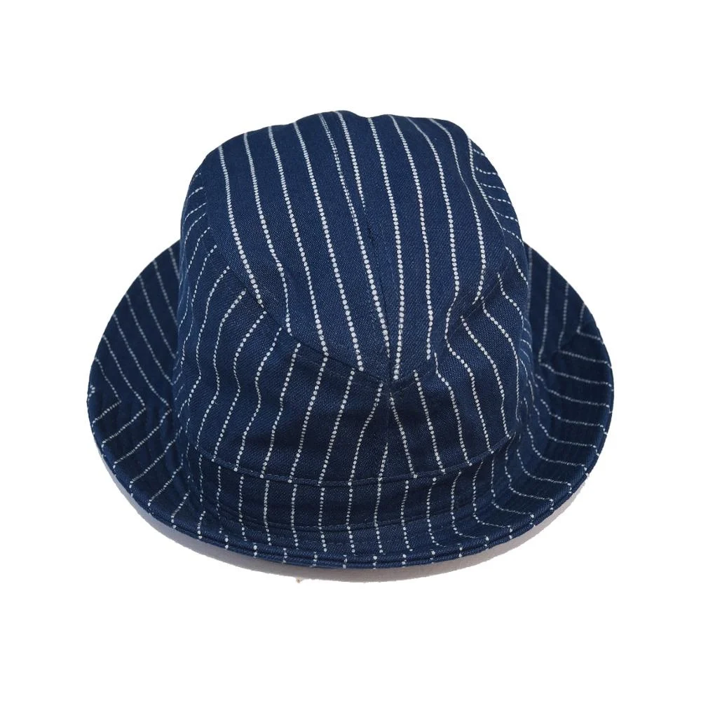 

BOB DONG Vintage Wabash Stripes Indigo Bucket Hats Workwear Railroad Caps Unisex