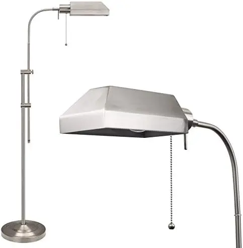 58" Adjustable Standing Pharmacy Floor Lamp, Brushed Pewter Finish, Includes 6W LED Bulb (60W eq.) Energy Efficient, Eco-Fri Tab
58" Adjustable Standing Pharmacy Floor Lamp, Brushed Pewter Finish, Includes 6W LED Bulb (60W eq.) Energy Efficient, Eco-Fri Tab