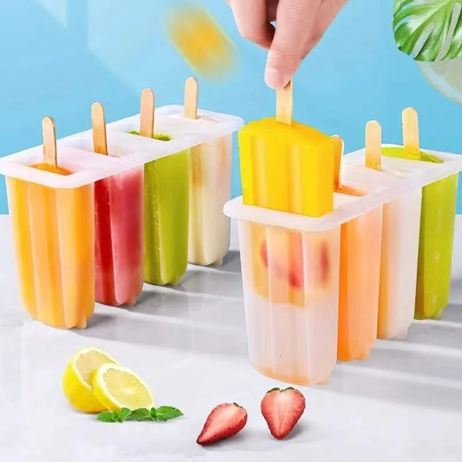 Ice Cream Popsicle Mold DIY Ice Cream Machine Homemade Ice Box With Plastic Stick Ice-lolly Mold Ice Cube Tray Kitchen Gadgets
Ice Cream Popsicle Mold DIY Ice Cream Machine Homemade Ice Box With Plastic Stick Ice-lolly Mold Ice Cube Tray Kitchen Gadgets