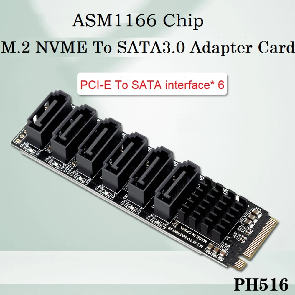Карта адаптера M.2 NVME-PCI-E X4 X8 X16 PCIE к SATA 6Gpbsx6-Port ASM1166 M.2 MKEY к переходной карте SATA3.0 M.2
Карта адаптера M.2 NVME-PCI-E X4 X8 X16 PCIE к SATA 6Gpbsx6-Port ASM1166 M.2 MKEY к переходной карте SATA3.0 M.2