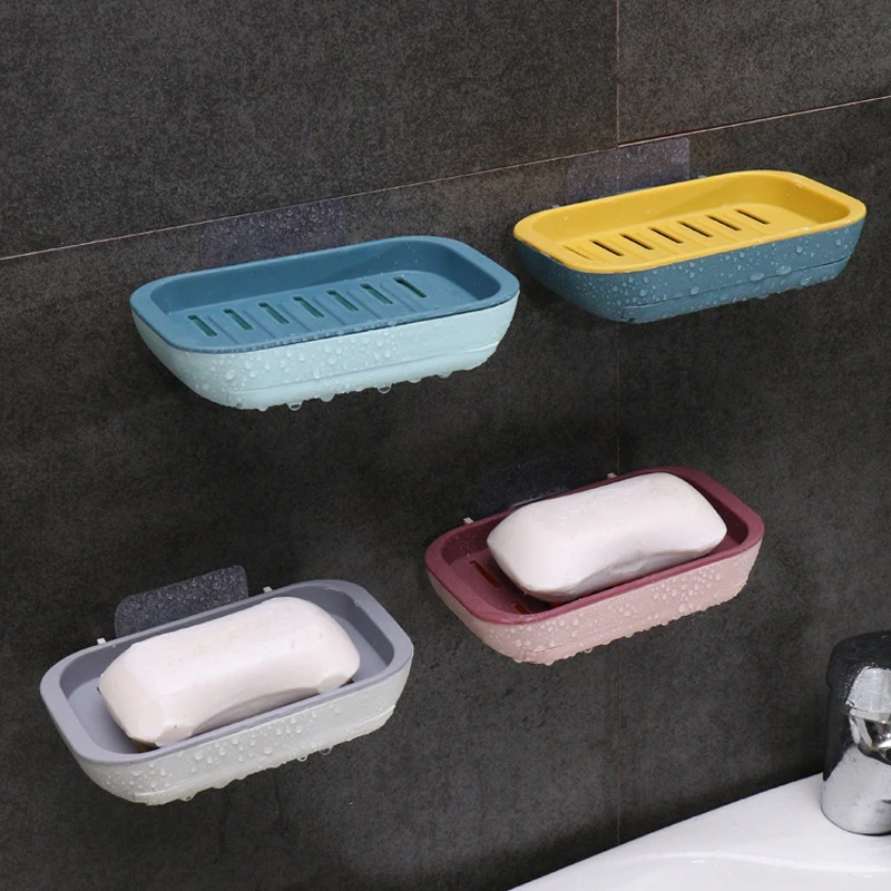 Double Layer Soap Dish Wall Mounted Punch Free Soap Drain Holder Soap Box Drawer Type Self-Adhesive Soap Bathroom Accessories
Double Layer Soap Dish Wall Mounted Punch Free Soap Drain Holder Soap Box Drawer Type Self-Adhesive Soap Bathroom Accessories